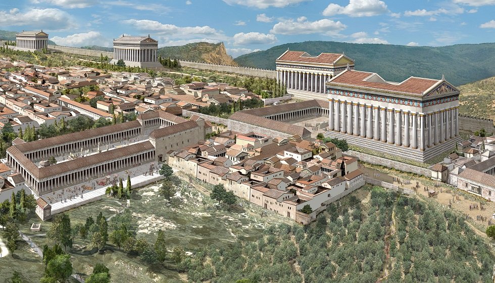 Ricostruzione della Valle dei Templi, Agrigento. archeolibri.com