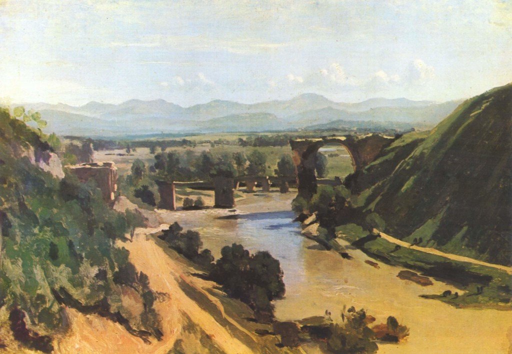 Camille Corot, studio preparatorio per Il ponte di Narni