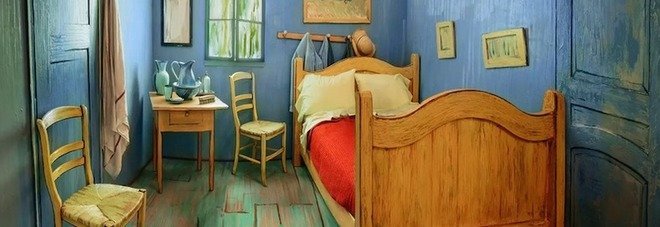 Riproduzione della camera da letto del dipinto di Van Gogh