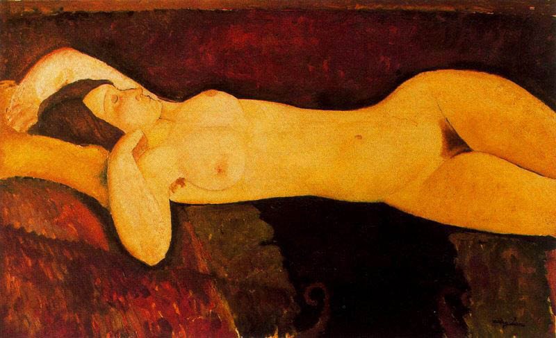 Amedeo Modigliani, Reclining Nude (Nudo disteso), ca 1919. Museum of Modern Art, New York