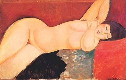 Amedeo Modigliani Nu aux mains jointes (nudo coricato con le mani unite) 1917 Pinacoteca Giovanni e Marella Agnelli Torino