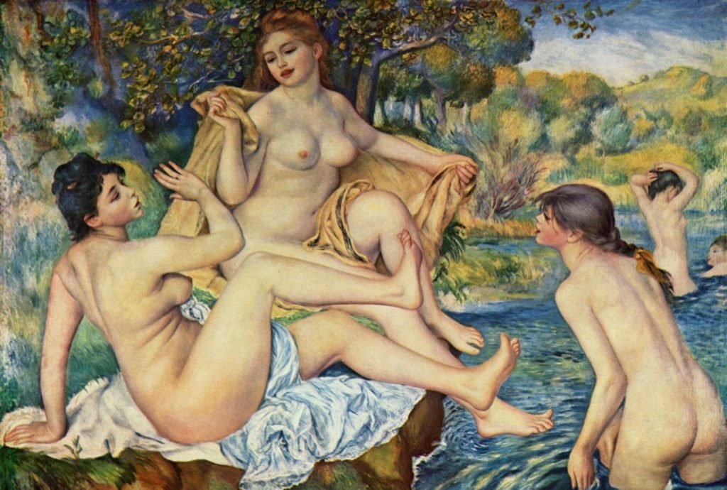 Le grandi bagnanti, Pierre-Auguste Renoir, 1887, olio su tela