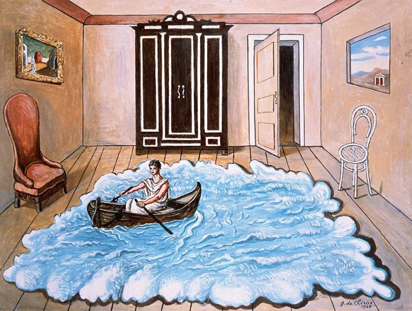 "Il ritorno di UIisse", Giorgio De Chirico, olio su tela, cm 59.5x80, 1968. fondazionedechirico.com