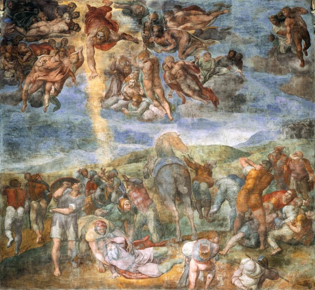 Conversione di Saulo, Michelangelo Buonarroti, 1542-1545, affresco, Cappella Paolina, Palazzi Vaticani, Città del Vaticano