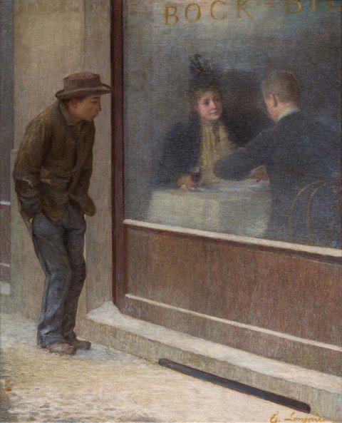 Riflessioni di un affamato, Emilio Longoni, 1893, olio su tela, Museo del Territorio Biellese, Biella
