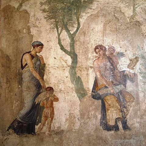 Punizione di Eros, affresco di Pompei