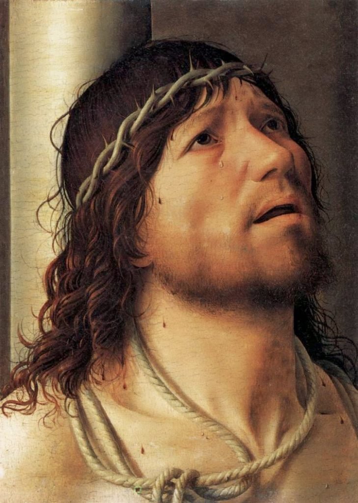 ANTONELLO DA MESSINA, Cristo alla colonna, 29,8x22, olio su tavola, 1476, Parigi, Louvre
