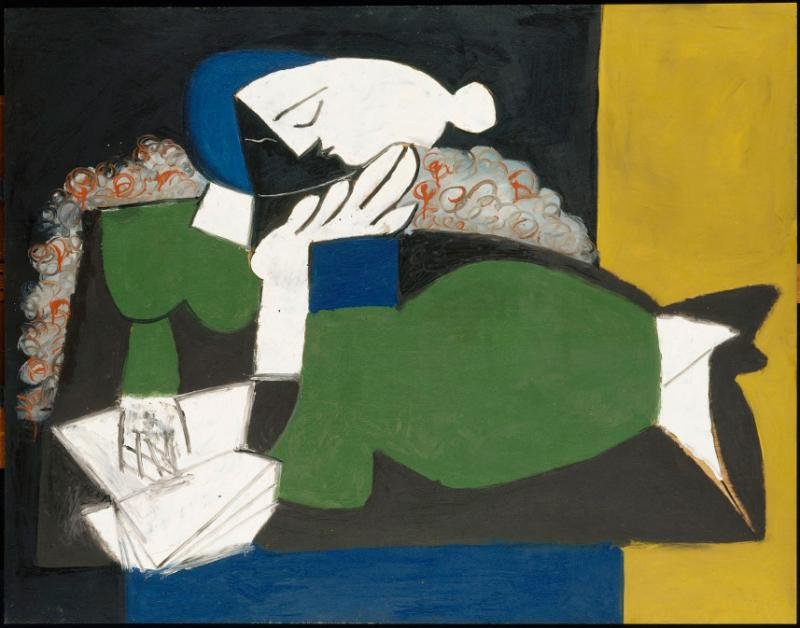 La donna che legge, Pablo Picasso, 1953, olio su compensato, Museo Picasso, Parigi