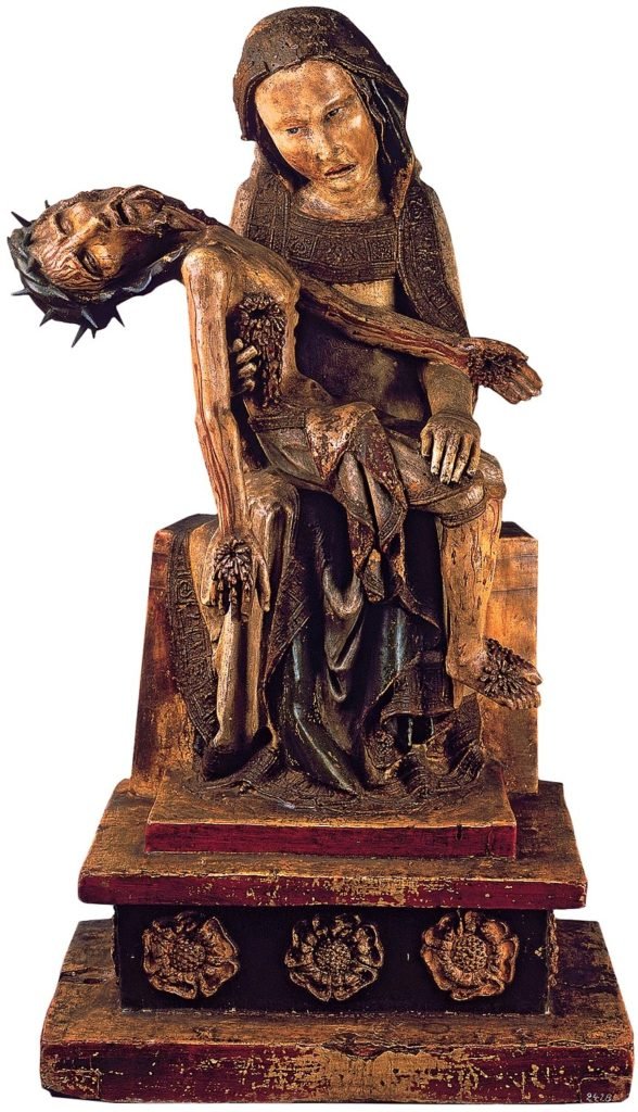 Pietà Roetgen, legno policromo, metà XIV sec., Bonn