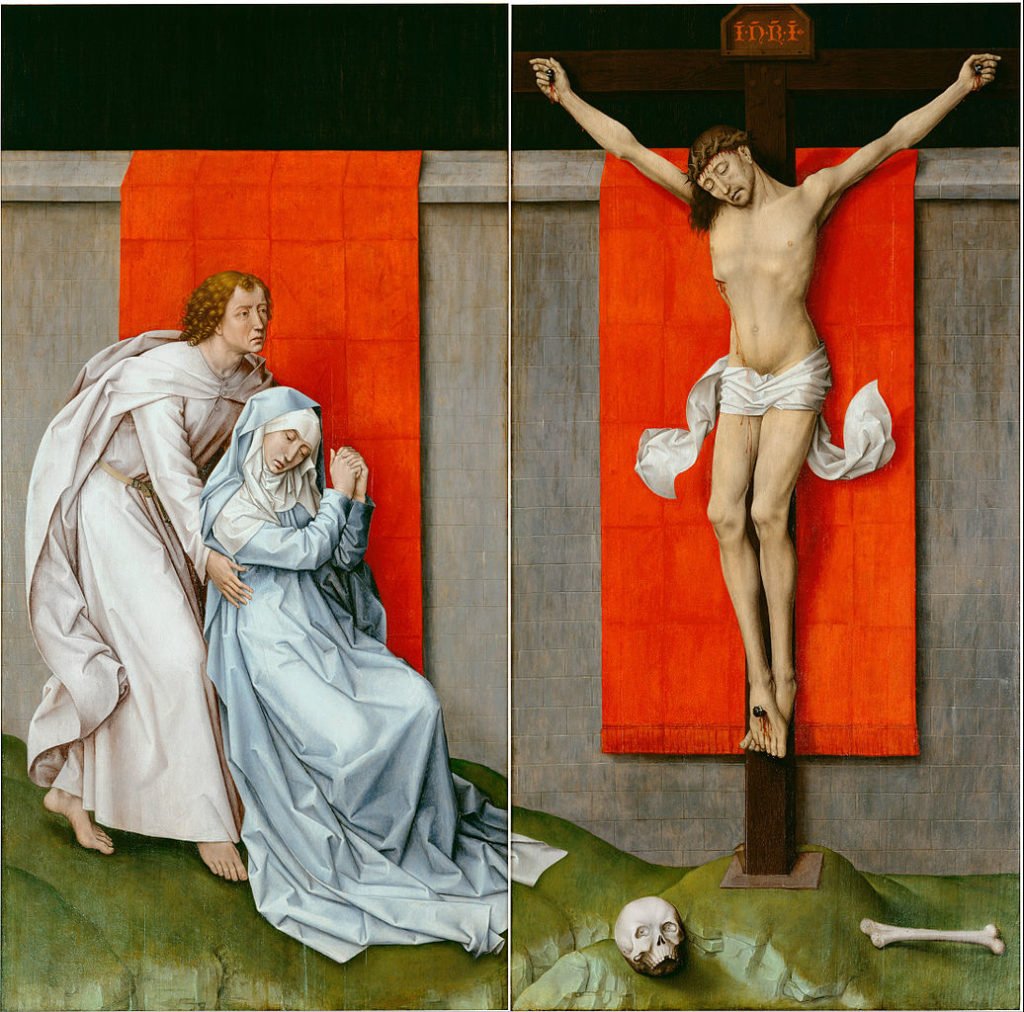 ROGIER VAN DER WEYDEN, Dittico della Crocifissione, olio su tavola, 1450-55, Filadelfia, Philadelfia Museum of Art