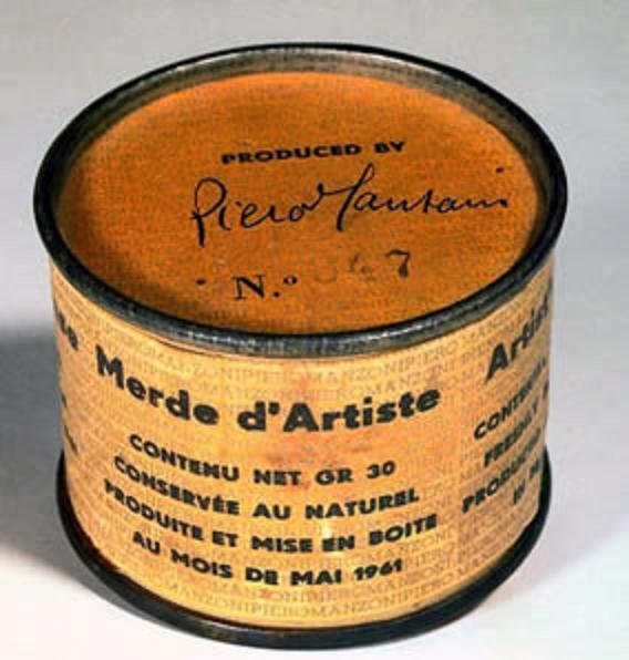 "Merda d'artista" Piero Manzoni. Fonte: restaurars.altervista.org