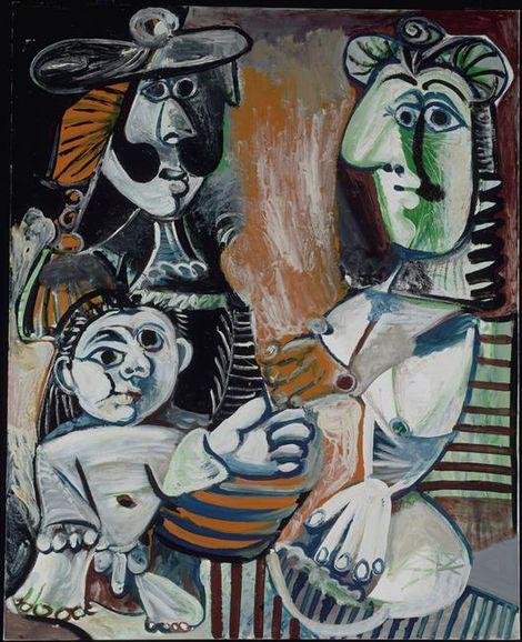 La famiglia 1970, Mougins Olio su tela, 162x130 Musèe National Picasso, Parigi