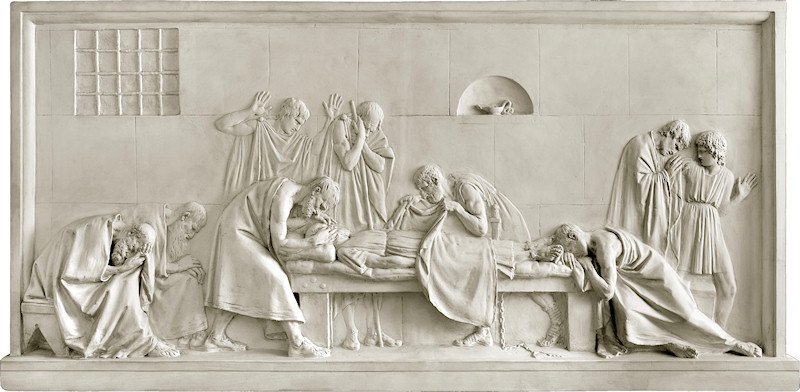 Antonio Canova, Critone chiude gli occhi a Socrate