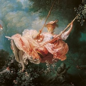 L'altalena (Les Hasards heureux de L'Escarpolette) di Jean-Honoré Fragonard 1767 / Stampa d'arte rococò (B4080) - Italia