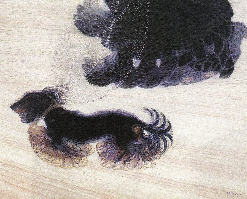 Dinamismo di un cane al guinzaglio di Giacomo Balla
