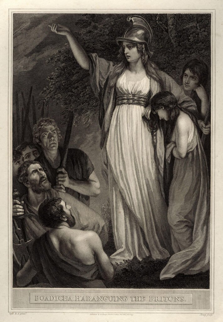 Boudicca in un'incisione di William Sharp